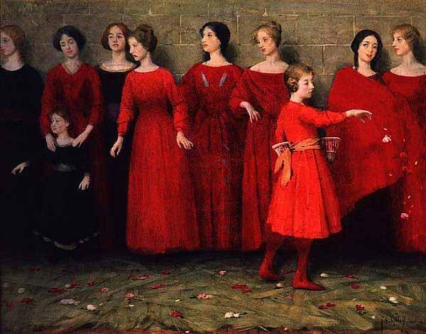 Thomas Cooper Gotch They Come oil painting image